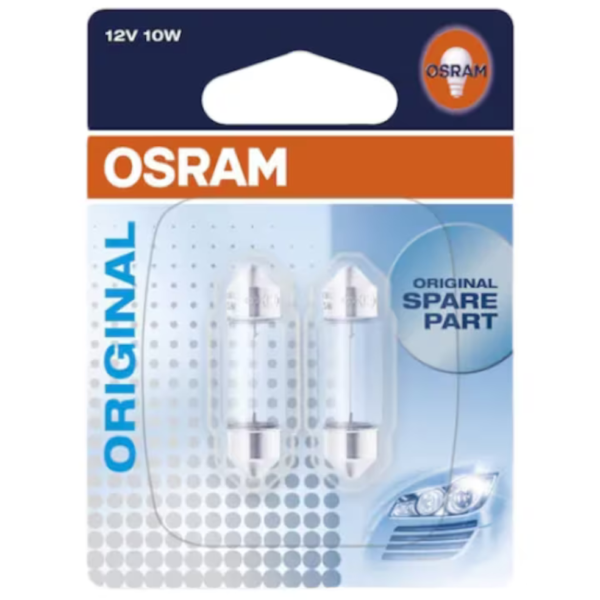 SET 2 BECURI 12V C10W ORIGINAL BLISTER OSRAM