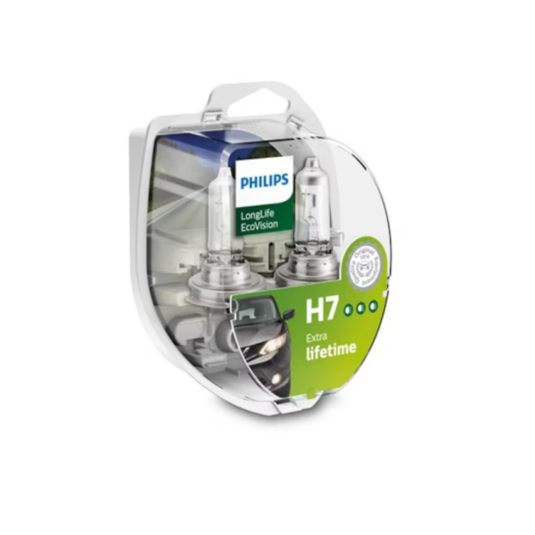 SET 2 BECURI FAR H7 55W 12V LONG LIFE ECOVISION PHILIPS