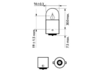 BEC CAMION 24V R5W BA15S SET 10 buc PHILIPS - imagine 2