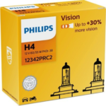 SET 2 BECURI FAR H4 P43t 60/55W 12V VISION PHILIPS